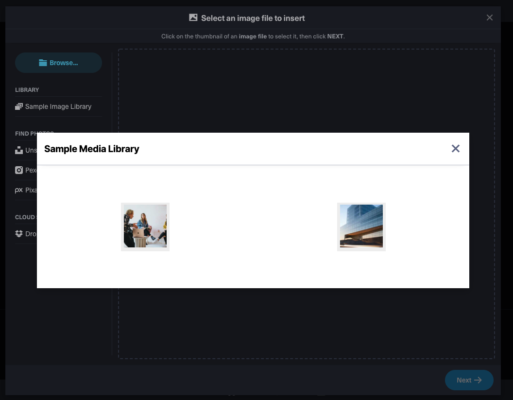 Media Library with UI